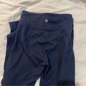 Navy Blue Lululemon In Movement Leggings